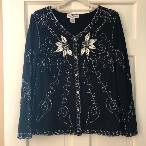 Once 1 Again Jackets & Blazers - Once 1 Again Embroidered Cardigan Jacket